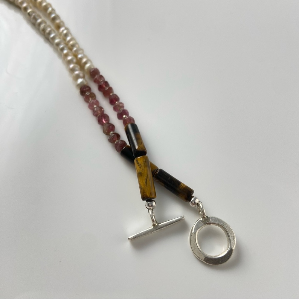 Delicate Gemstone Necklace - image 2